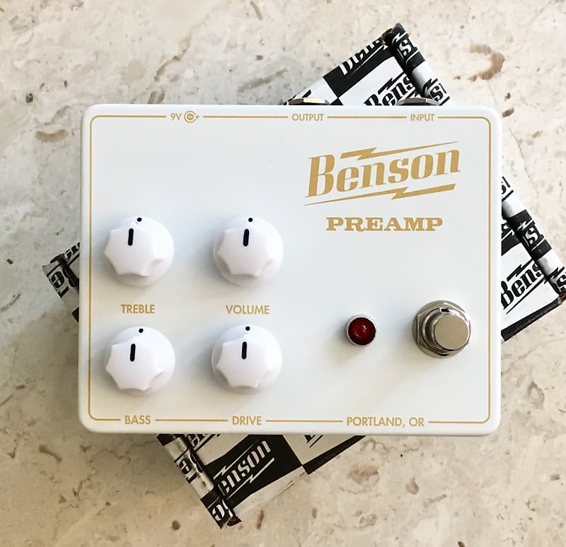 Benson Amps Preamp Pedal Limited White and Gold | Reverb Benson Amps Preamp Pedal Limited White and Gold | Reverb