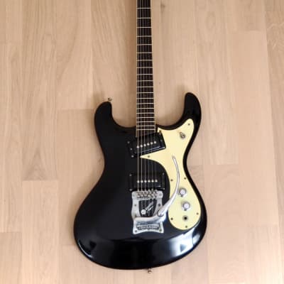1964 Mosrite Ventures Model Vintage Electric Guitar Black, Vibramute w/ Case image 2