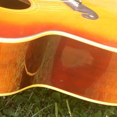 Greco Canda 404 J200 style guitar 1972 Sunburst+Original Hard Case FREE imagen 13