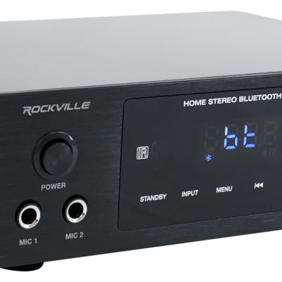 Rockville BLUAMP 150 Stereo Bluetooth Amplifier Receiver+2) Black Patio Speakers image 13