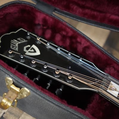 Guild F412 BLK 1974 Black 12 String Jumbo Acoustic Guitar Westerly Plant USA Rare Finish + Hard Case image 3