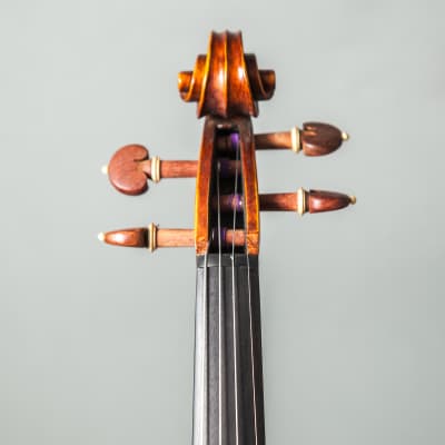 Beautiful Hand Carved Castle Violin 4/4 Full Size Open Clear Tone Two Piece Maple Back image 8