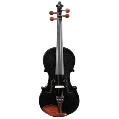 Glarry GV103 4/4 Spruce Panel Violin 2020s - Matte Black image 25