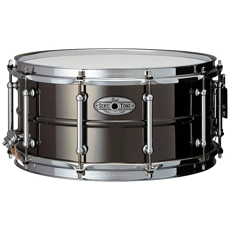 Pearl 14x6.5 Sensitone Heritage Black Nickel Over Brass Snare Drum
