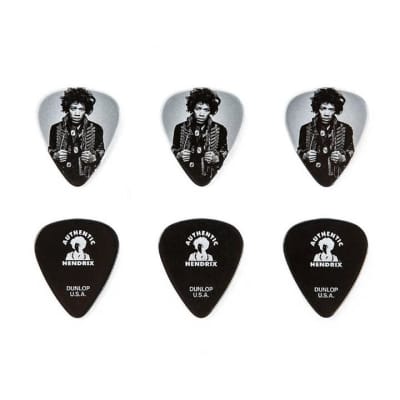 Dunlop JHCT14H Jimi Hendrix Collector Series Gered Mankowitz Guitar Picks - 6-Pack Tin image 2
