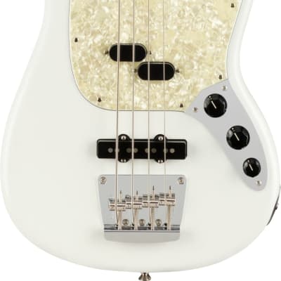 Fender American Performer Mustang Bass with Rosewood Fretboard Arctic White image 1