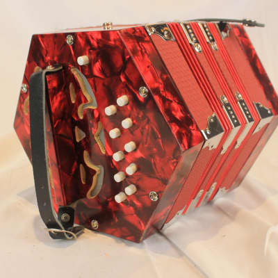 Stephanelli 30 Button Anglo Concertina in C G Black Reverb