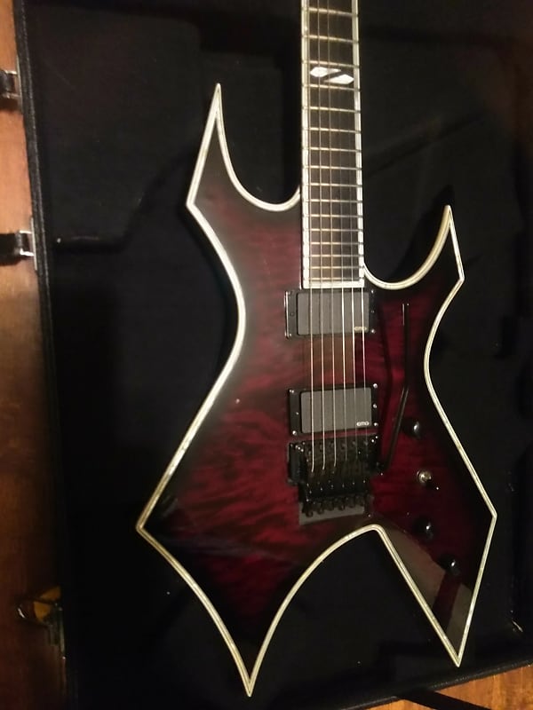 B.C. Rich Warlock Deluxe 2017 Transparent Wine/Burgundy Reverb