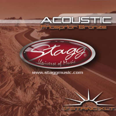 Stagg Extra Light AC-12ST-PH Phosphor Bronze Strings for 12-strings Acoustic Guitar for sale