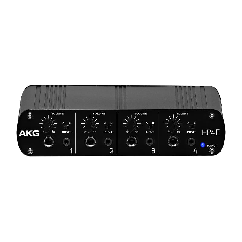 AKG HP4E 4-Channel Headphone Amp Amplifier w/ Selectable A/B Input Per Channel  			
