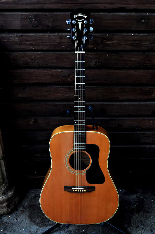 Nashville N44D 1979 Made In Japan very rare acoustic guitar birdseye maple image 1