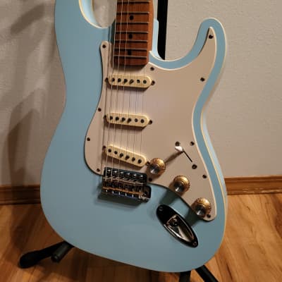 Fender Stratocaster Partscaster Double Bound Sonic Blue image 1