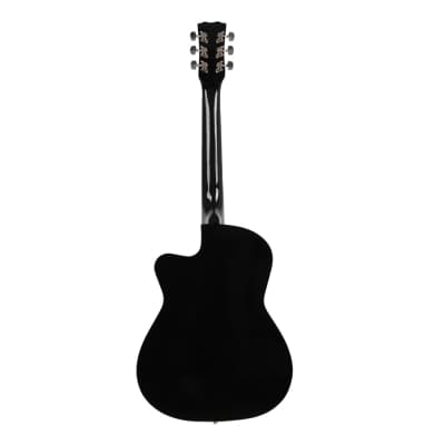 Glarry GT507 38 Inch Spruce Acoustic Guitar Black image 5