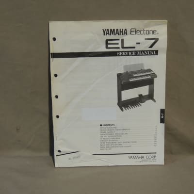 Yamaha EL-25 Electone Service Manual [Three Wave Music] | Reverb