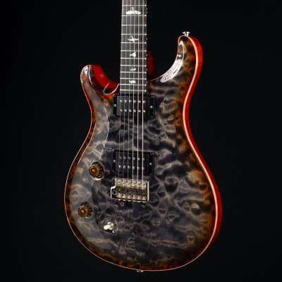 PRS  Custom 22 2018 Lefty 10 Top Quilt Maple Wood Library Burnt Maple Leaf 5614 image 3