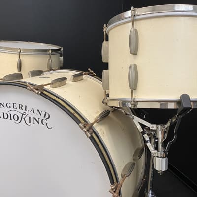 Slingerland 14x28/9x13/16x16" 40s Radio King Drum Set - White Lacquer Paint image 1
