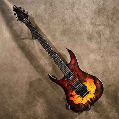 Acacia Guitars Left handed USA Custom Series Hades 6 2018 Western Sunset Lefty Guitar image 1