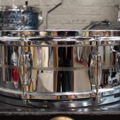 1970s Gretsch 5x14 Model 4160 Chrome Over Brass Snare Drum image 6