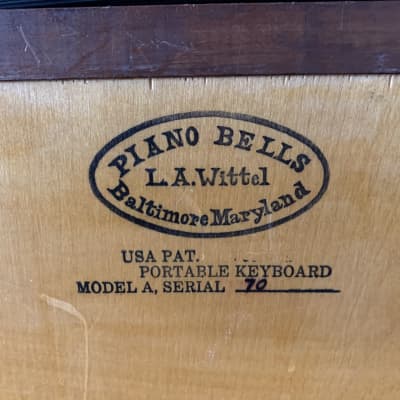 LA Wittel Piano Bells Keyboard Celeste/Glockenspiel Vintage Keyboard, 1950s, Baltimore image 13