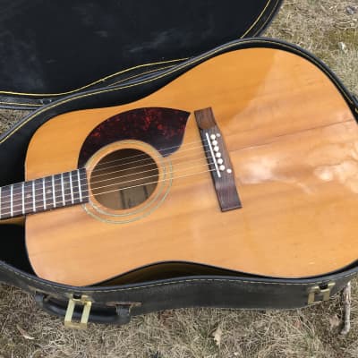 1972  Harptone E-6NC Solid Spruce and Maple Dreadnought with Original Chipboard Case Natural image 22