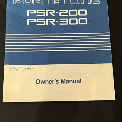 Yamaha PSR-200/PSR-300 Portatone Owner's Manual