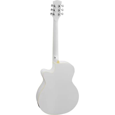 Tiger ACG4 Electro Acoustic Guitar for Beginners, White image 5