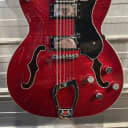 Hagstrom VIDLX12-WCT Viking Deluxe 12-String - Wild Cherry Transparent with C-55 is a Hag Case for Viking models