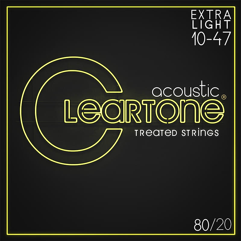 Cleartone 7610 EMP Coated 80/20 Bronze Acoustic Guitar Strings 10-47 Extra Light image 1