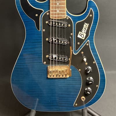 Burns London Marquee Shadow Electric Guitar Transparent Blue image 1