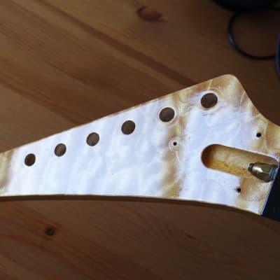 Warmoth Charvel Jackson Reverse Neck R4 Floyd Rose Wolfgang Profile Quilt Maple Headstock! image 6