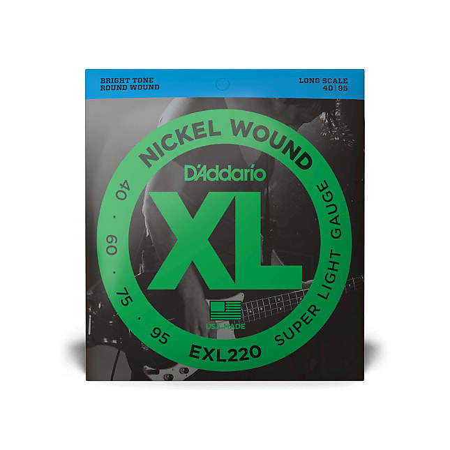 D'Addario EXL220 Nickel Wound Bass Guitar Strings Super Light 40-95 Long Scale image 1