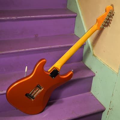 2023 Partscaster Strat-Style Electric Guitar Orange Fralins (VIDEO! Ready to Go) image 8