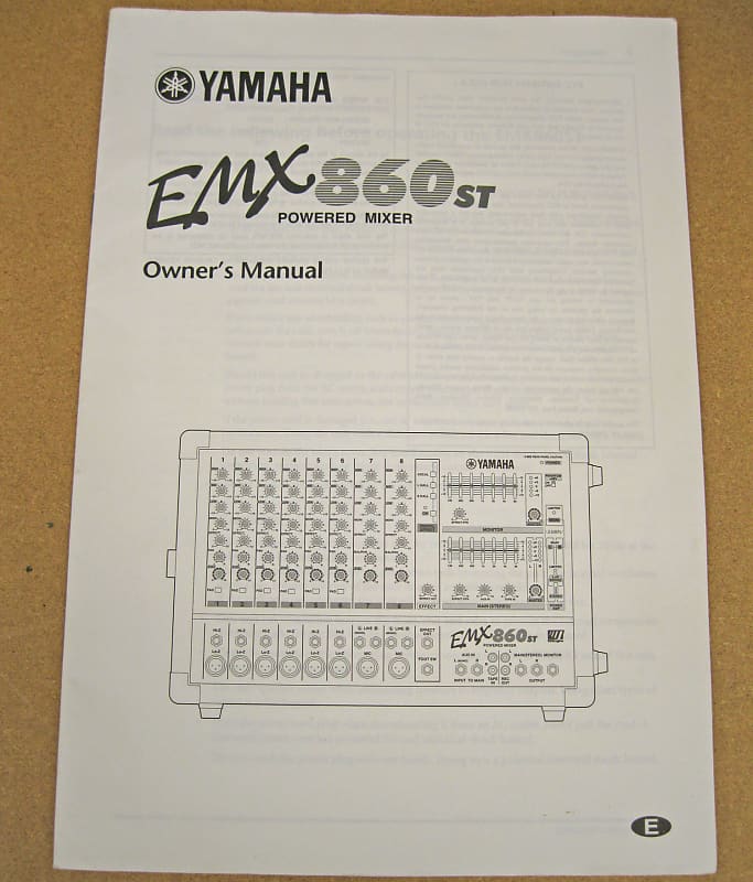 Yamaha EMX 860 Powered Mixer Manual in Francai Reverb