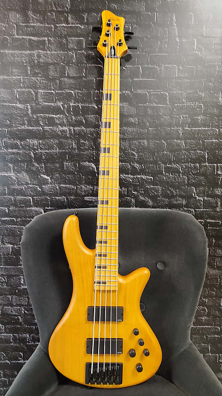SCHECTER Bassgitarre, Session Stiletto 5, Aged Natural Satin image 1