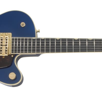 GRETSCH - G6659TG Players Edition Broadkaster Jr. Center Block Single-Cut with String-Thru Bigsby and Gold Hardware  Ebony Fingerboard  Azure Metallic - 2401800851 image 4