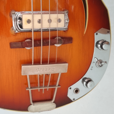Klira Bass - 4 String - 1965 - Tobacco Burst - Made in Germany image 9