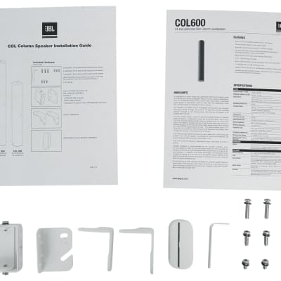 12) JBL COL600-WH 24" White 70V Commercial Slim Column Wall Mount Array Speakers image 11