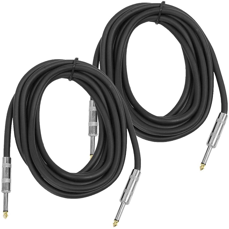 Seismic Audio - (2 Pack) 10 Foot 1/4" to 1/4" Speaker Cables - PA DJ Patch Cords image 1