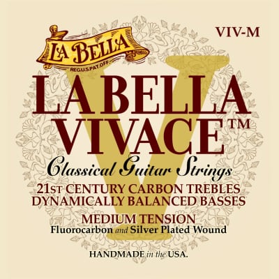 LA BELLA La Bella Vivace | Muta di corde per chitarra classica VIV-M Tensione: Media for sale