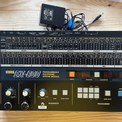 Korg EX-800 1984 Black with Moog Slayer Mod