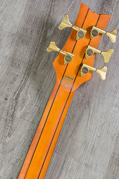 Schecter fanned top fret bass