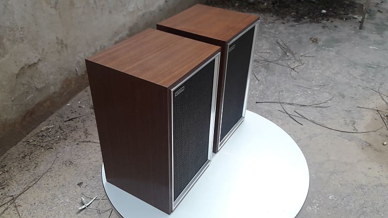 Vintage 1960s TOKAI SBX-2001 teak mid-century modern Hi-Fi speakers