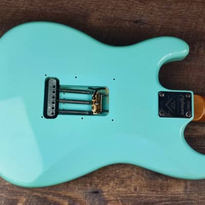 MyDream Partcaster Custom Built - Relic Sonic Blue with Matching Headstock JM635 image 8