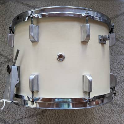 Vintage 14"x10" Revere (?) Marching Snare Drum - White image 1