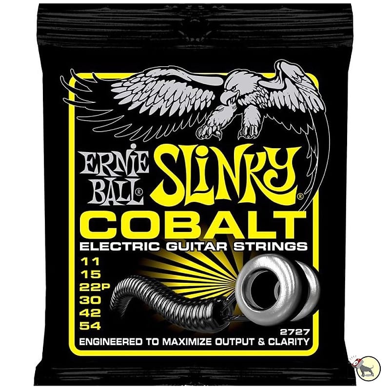 Ernie Ball 2727 Cobalt Beefy Slinky Electric Guitar Strings (11-54) image 1