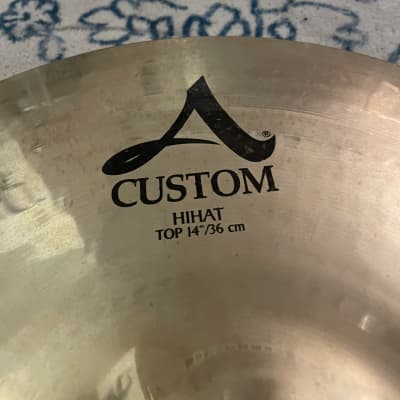 Zildjian 14" A Custom Hi-Hat Cymbals (Pair) 1991 - Present - Brilliant image 5