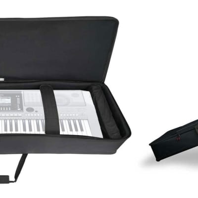 Rockville 61 Key Keyboard Case w/ Wheels+Trolley Handle For Yamaha PSR-S910