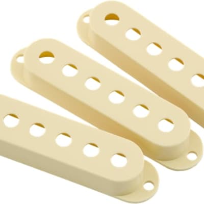 Genuine Fender Road Worn Stratocaster/Strat Pickup Covers, Relic Aged White (3) image 2