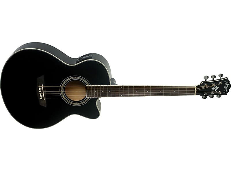 【極美品】Washburn エレアコ アコースティックギター EA-10M Electric Acoustic Guitar Washburn EA-10M Black Good