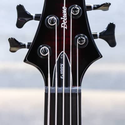 ESP LTD F-1005 See-Thru Black Cherry Sunburst 5-String Electric Bass #W23060302 image 5